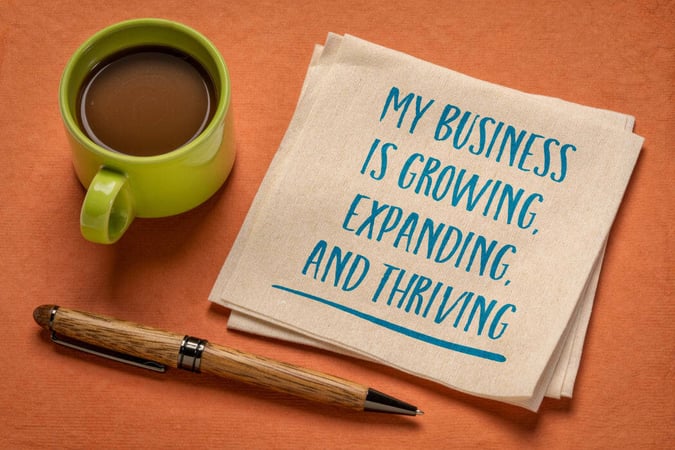 growing, expanding and thriving business