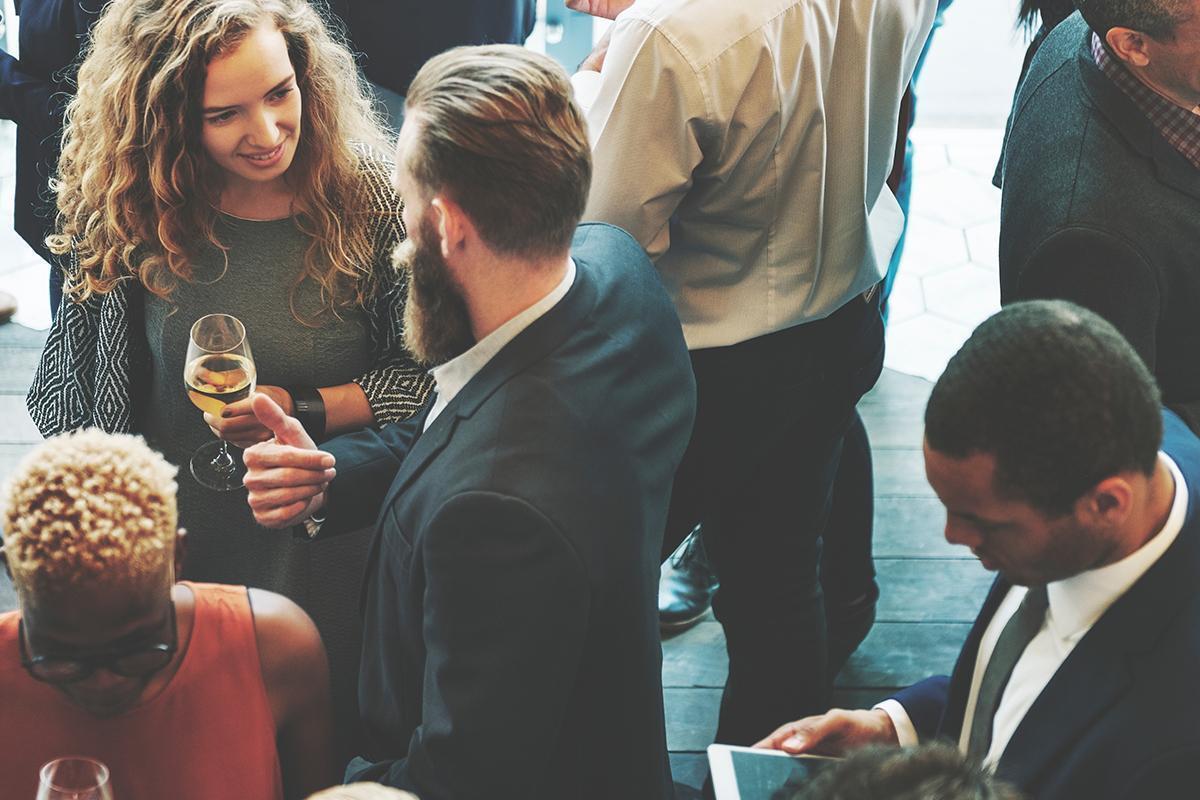 introvert at a networking event