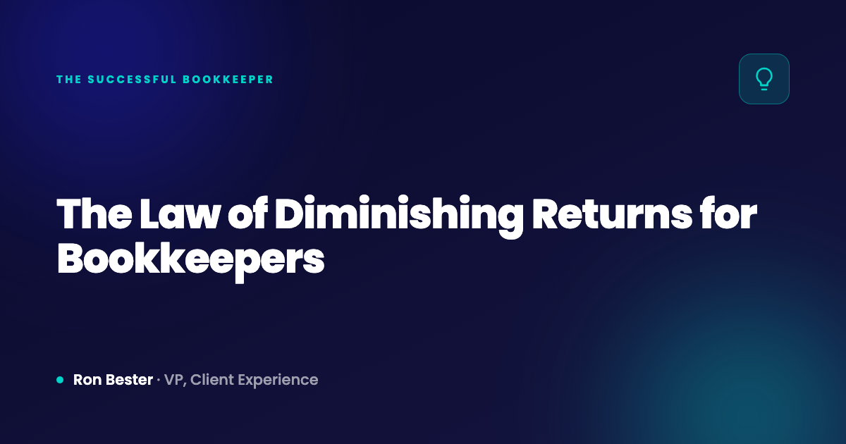 The Law of Diminishing Returns for Bookkeepers